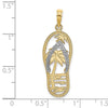 Gold Polished Flip Flop Pendants