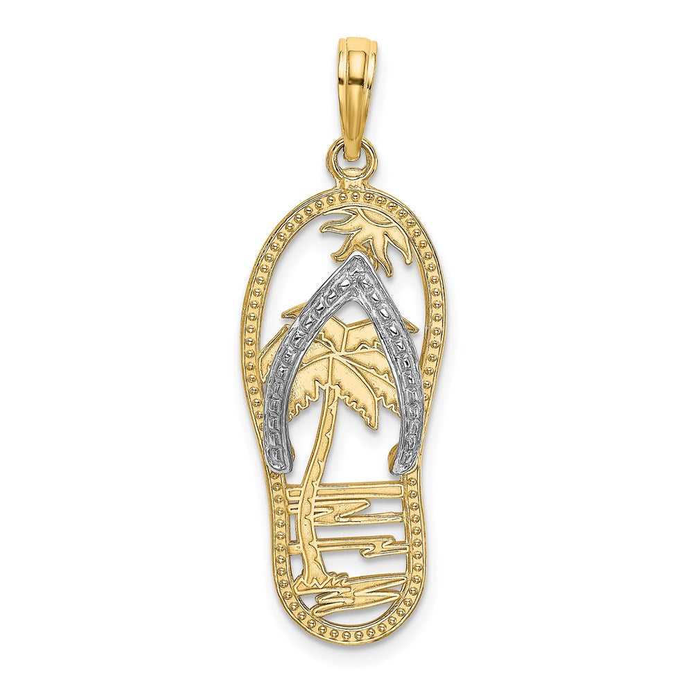 Gold Polished Flip Flop Pendants