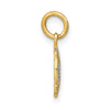 14K and White Rhodium Diamond-cut Mini Pinwheel Medallion Charm