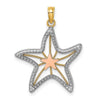 Gold Polished Starfish Pendants