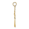 14K and White Rhodium Dress with Flower Charm