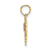 14k Two-Tone SWEET 16 Heart with Flower Charm