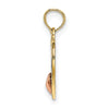 14K Two-tone with White Rhodium Polished MOM in Heart Pendant