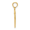 14k Two-tone with White Rhodium DADDYS LITTLE GIRL Filigree Heart Charm