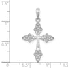 14k White Gold Filigree Cross Pendant