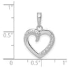 Gold and Rhodium Textured Heart Pendant