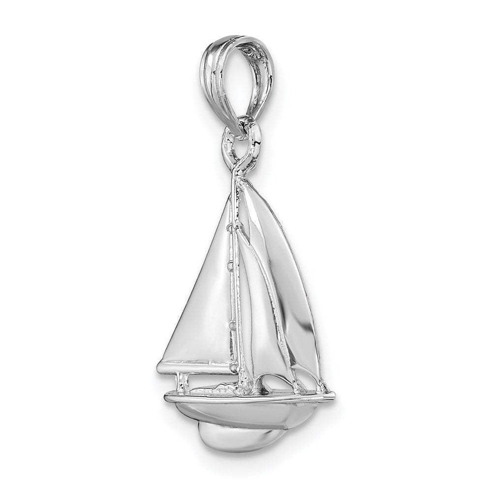 Gold Polished Sailboat Pendants