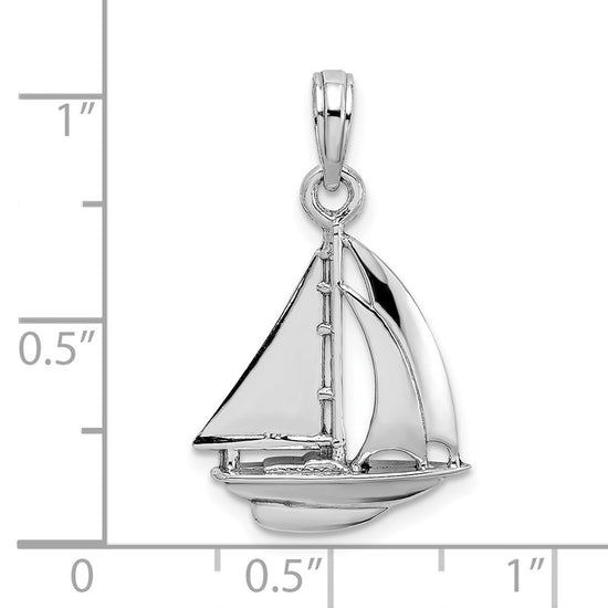 Gold Polished Sailboat Pendants