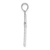 14K White Gold Beaded Block Cross Charm
