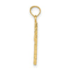 14k Diamond-cut Cross Pendant