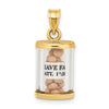 14K 3-D Mustard Seeds with Matthew 17:20 Scroll Inside Pendant