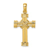 14K Polished -X- Center Cross Charm