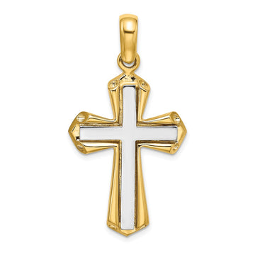 Gold Two-Tone Cross Pendant