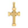 14k Polished -X- Center Cross Charm