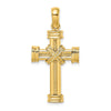 14k Polished -X- Center Cross Charm