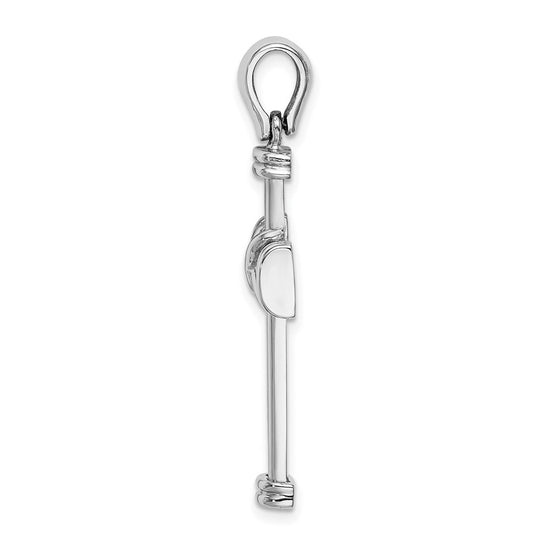 14k White Gold -X- Center Cross Charm