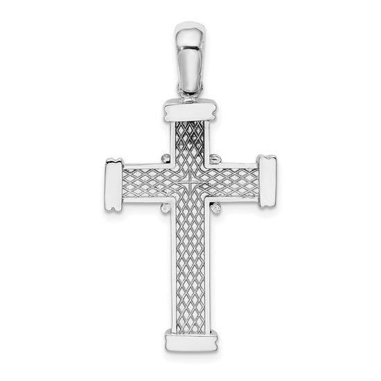 14k White Gold -X- Center Cross Charm