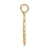 14K Textured Flat Santa Face Charm