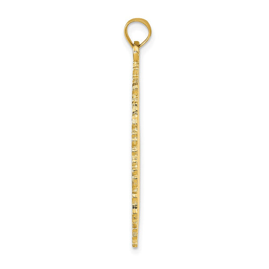 14k ST. LUCIA Island Map Pendant