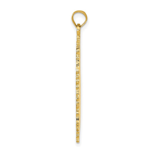 14k ST. LUCIA Island Map Pendant