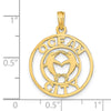 14K OCEAN CITY with Dolphins Pendant