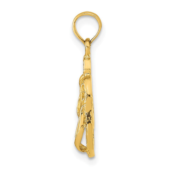 14K ST. GEORGE ISLAND Reversible Flip Flops Pendant