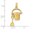 14K 3-D KEY WEST Pail and Shovel Pendant