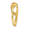 14K Polished Spiral Heart Slide Fits up to 3mm Regular/5mm Fancy or Reversible Omega