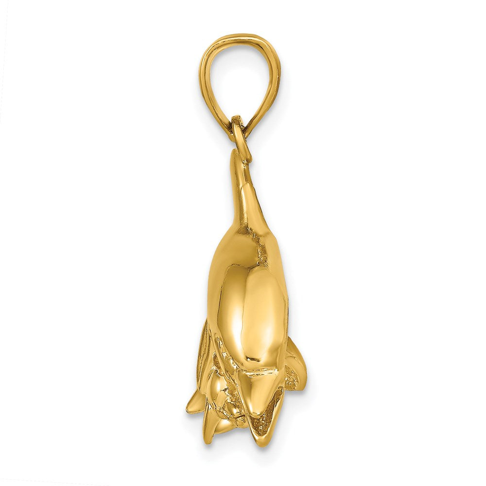 Gold Polished Dolphin Pendants