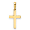 14K and White Rhodium Diamond-cut Cross Pendant