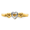 14k Two-tone Hearts Ring
