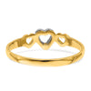 Gold Polished Heart Rings