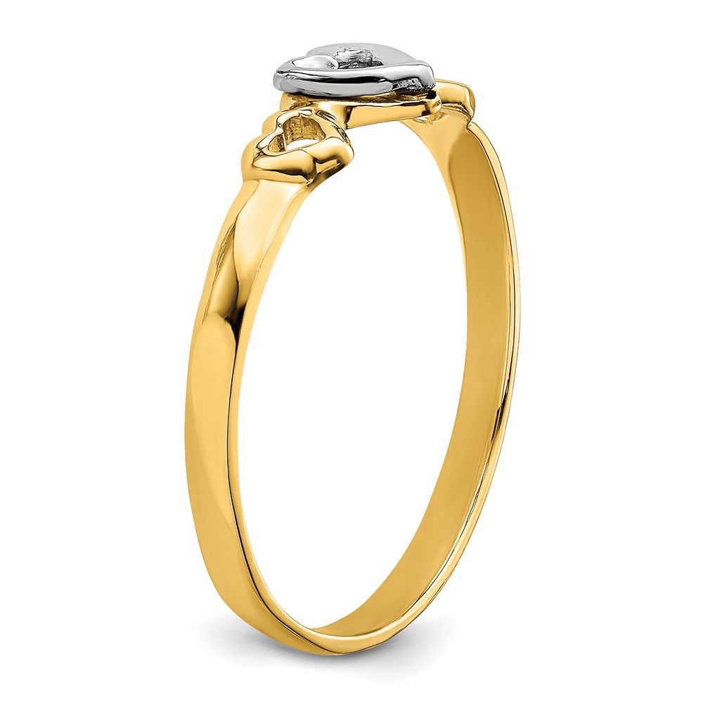 Gold Polished Heart Rings