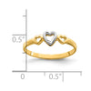 14k Two-tone Hearts Ring