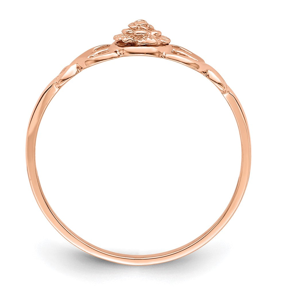 Gold Polished Flower Rings