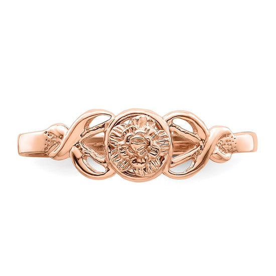 Gold Polished Flower Rings