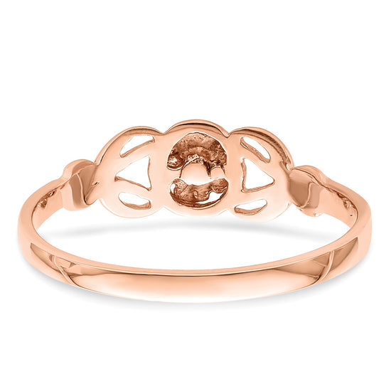 Gold Polished Flower Rings