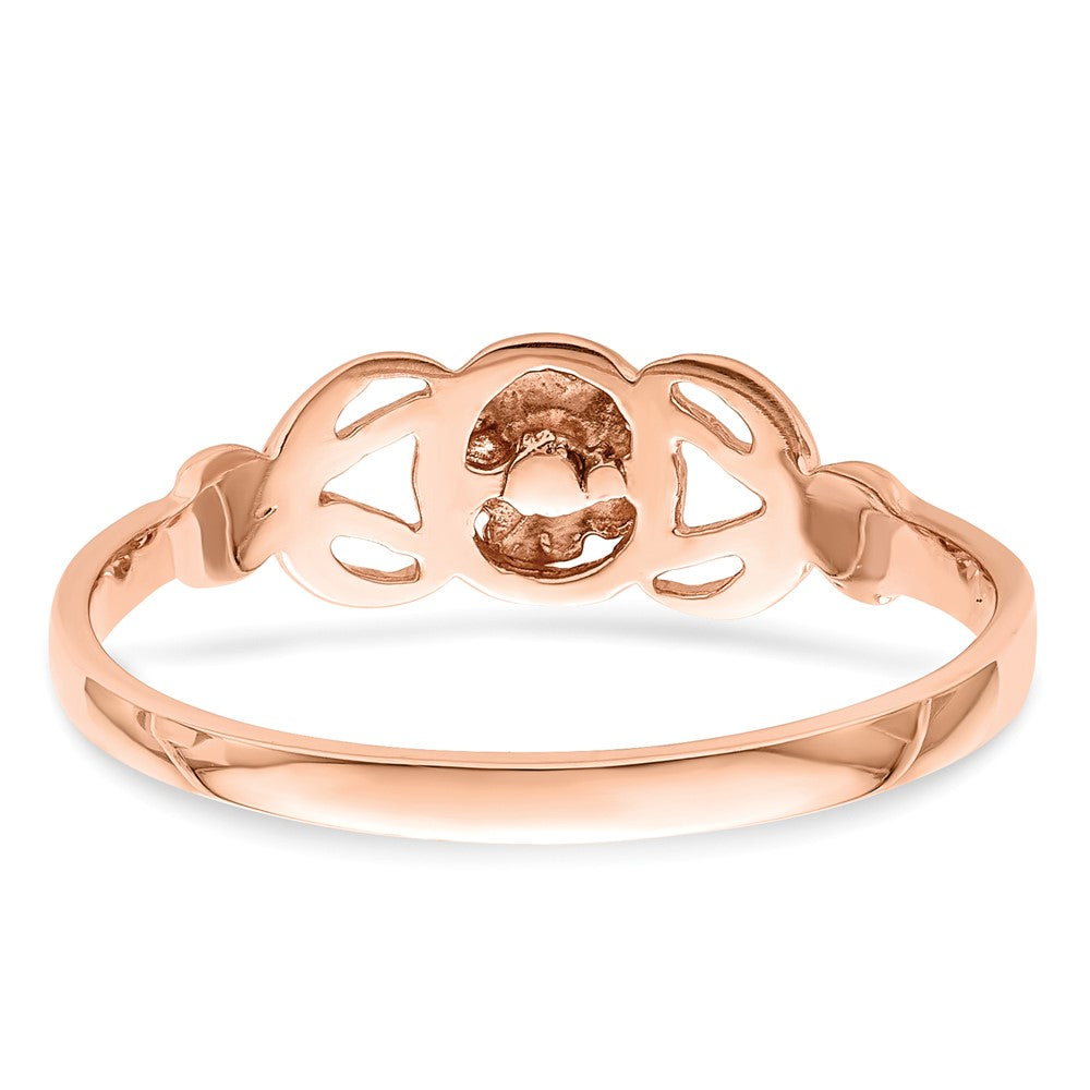 Gold Polished Flower Rings