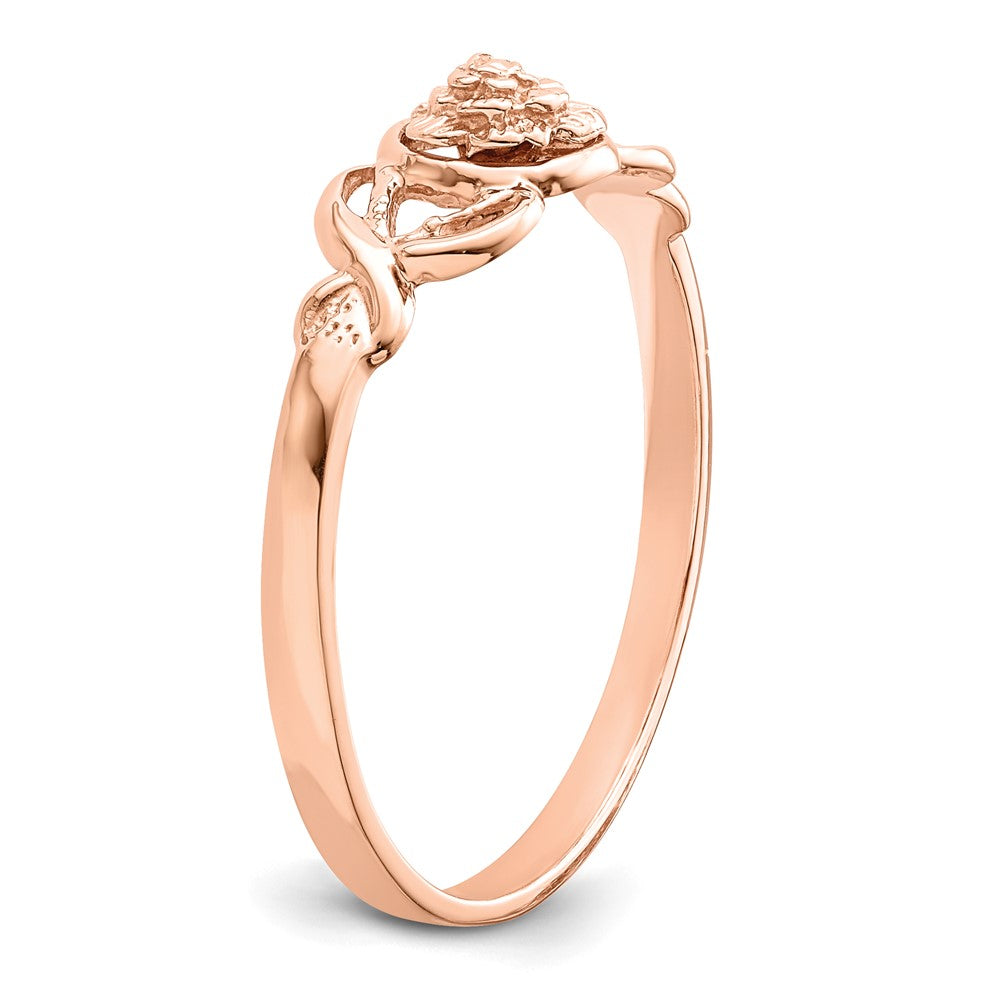 Gold Polished Flower Rings