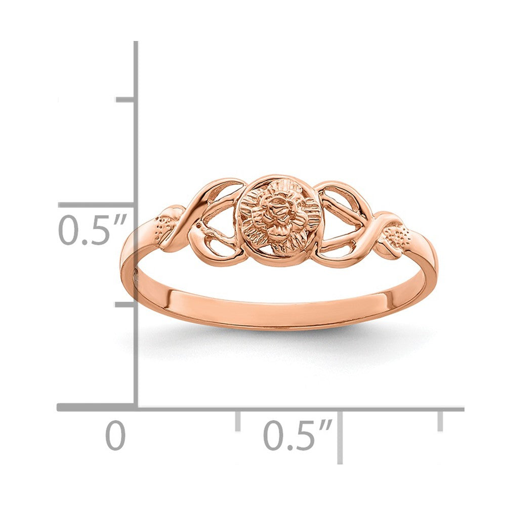 Gold Polished Flower Rings