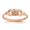 Gold Polished Flower Rings