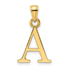 14K Letter A Initial Pendant