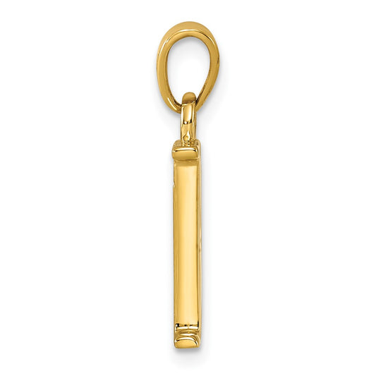 14K Letter B Initial Pendant