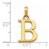 14K Letter B Initial Pendant