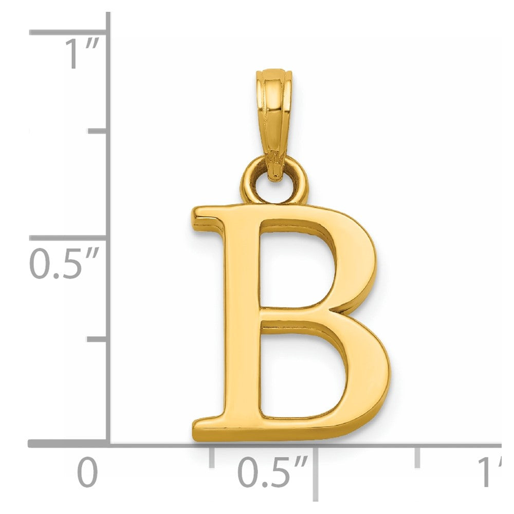 14K Letter B Initial Pendant