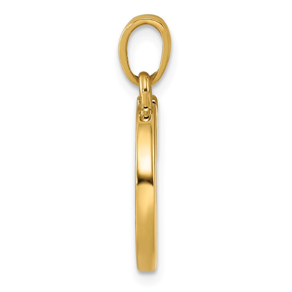14K Letter C Initial Pendant