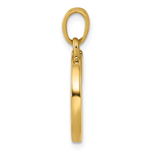 14K Letter C Initial Pendant