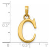 14K Letter C Initial Pendant