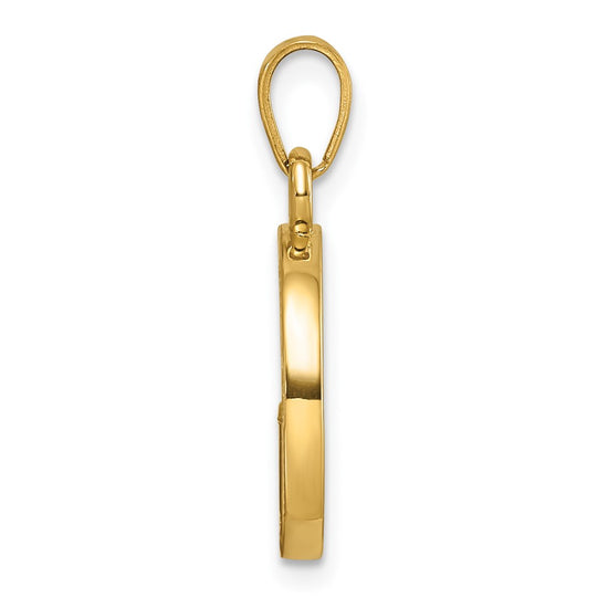 14K Polished Letter G Pendant