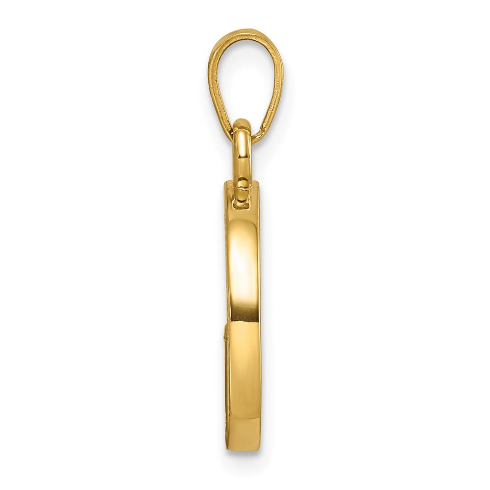 14K Polished Letter G Pendant